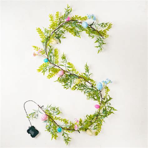 spring garland mantle|spring garlands with lights.